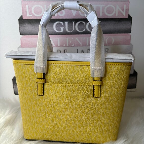 NWT Michael Kors Jet Set Travel Extra-Small Logo Top-Zip Tote Bag - Picture 5 of 6